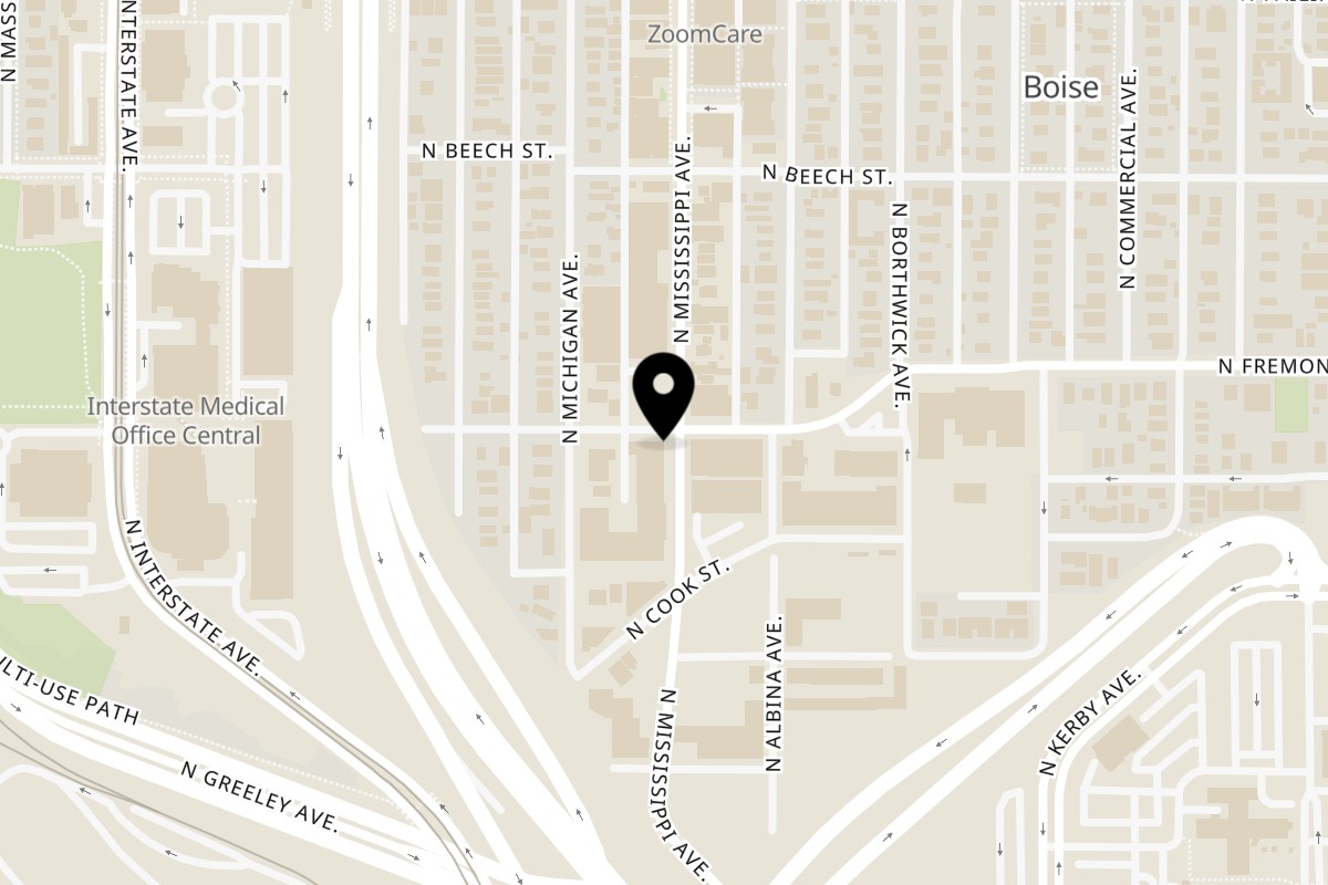 Map showing the location of Matsunoki Ramen 906 N Fremont St on 906 N Fremont St in Portland